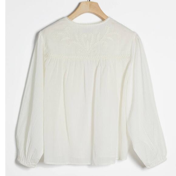 New Anthropologie Rubiya Kimono Bamboo Top by Conditions Apply $118 Ivory - Picture 5 of 6